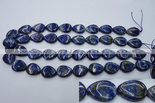 CNL745 15*20mm flat teardrop natural lapis lazuli gemstone beads
