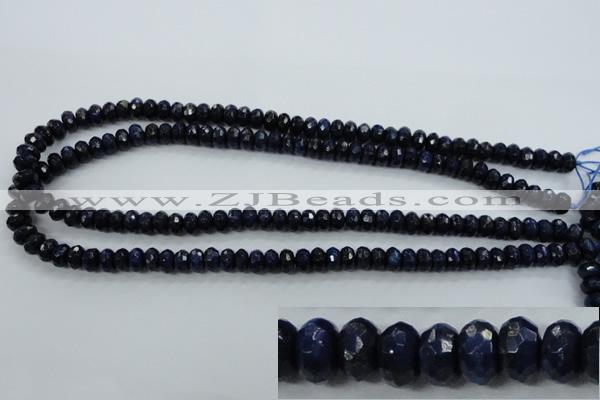 CNL872 15.5 inches 5*8mm faceted rondelle natural lapis lazuli beads