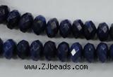 CNL873 15.5 inches 6*10mm faceted rondelle natural lapis lazuli beads