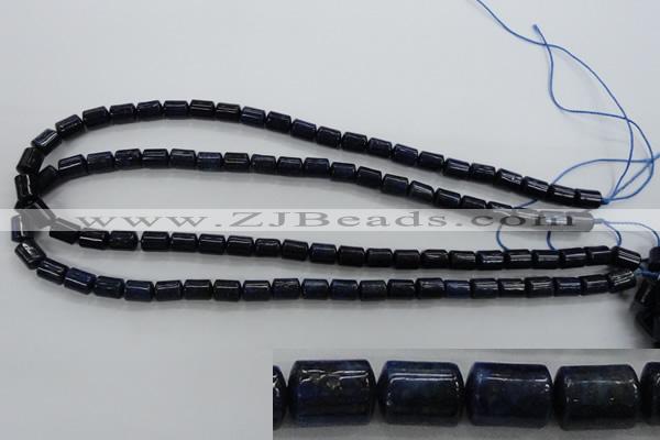 CNL882 15.5 inches 7*9mm tube natural lapis lazuli gemstone beads