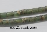 CNS07 16 inches 6*8mm cylinder natural serpentine jasper beads
