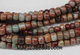 CNS128 15.5 inches 4*6mm rondelle natural serpentine jasper beads