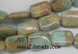 CNS146 15.5 inches 12*16mm rectangle natural serpentine jasper beads