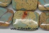 CNS151 15.5 inches 22*30mm rectangle natural serpentine jasper beads