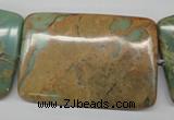 CNS153 15.5 inches 40*60mm rectangle natural serpentine jasper beads