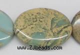 CNS170 15.5 inches 30*40mm oval natural serpentine jasper beads