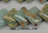 CNS180 15.5 inches 16*16mm diamond natural serpentine jasper beads