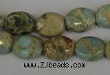 CNS188 15.5 inches 8*10mm oval natural serpentine jasper beads