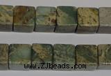 CNS210 15.5 inches 15*15mm cube natural serpentine jasper beads