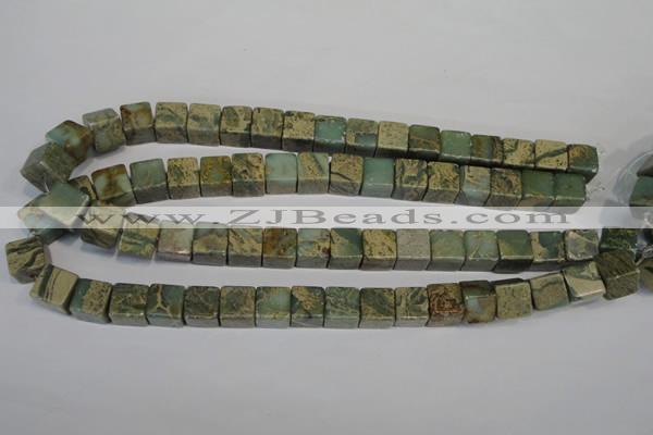 CNS210 15.5 inches 15*15mm cube natural serpentine jasper beads