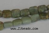 CNS212 15.5 inches 6*6mm square natural serpentine jasper beads