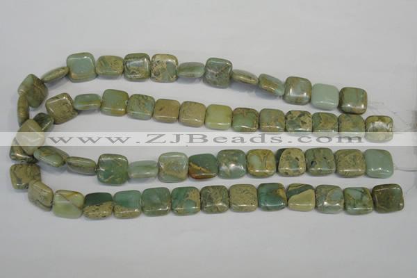 CNS213 15.5 inches 15*15mm square natural serpentine jasper beads