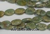 CNS240 15.5 inches 8*12mm oval natural serpentine jasper beads