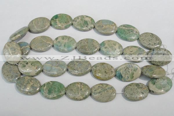 CNS244 15.5 inches 22*30mm oval natural serpentine jasper beads
