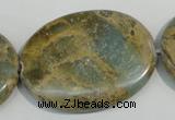 CNS245 15.5 inches 30*40mm oval natural serpentine jasper beads