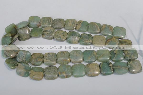 CNS251 15.5 inches 20*20mm square natural serpentine jasper beads