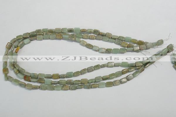 CNS253 15.5 inches 6*8mm rectangle natural serpentine jasper beads