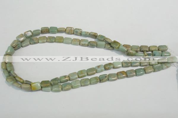 CNS254 15.5 inches 8*10mm rectangle natural serpentine jasper beads