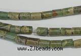 CNS274 15.5 inches 5*7mm tube natural serpentine jasper beads