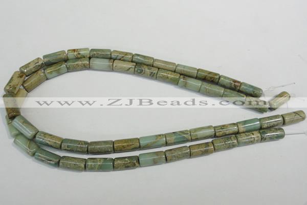 CNS275 15.5 inches 8*16mm tube natural serpentine jasper beads