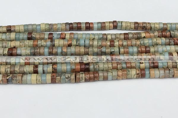 CNS319 15.5 inches 3*6mm heishi serpentine jasper beads