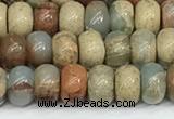 CNS324 15.5 inches 4*6mm rondelle serpentine jasper beads