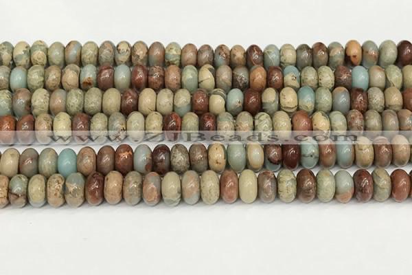 CNS325 15.5 inches 5*8mm rondelle serpentine jasper beads