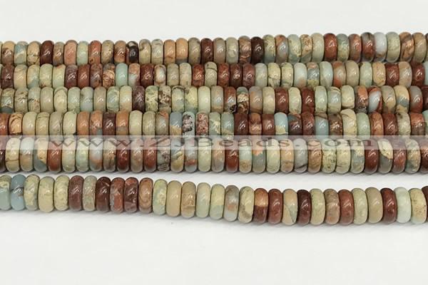 CNS327 15.5 inches 3*8mm rondelle serpentine jasper beads