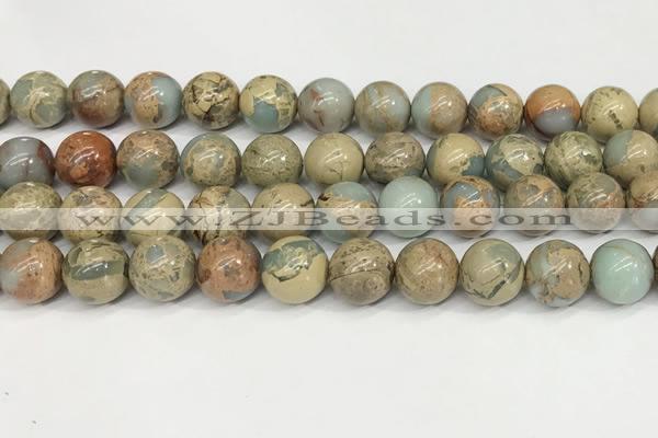 CNS335 15.5 inches 14mm round serpentine jasper beads wholesale
