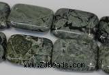 CNS438 15.5 inches 18*25mm rectangle natural serpentine jasper beads