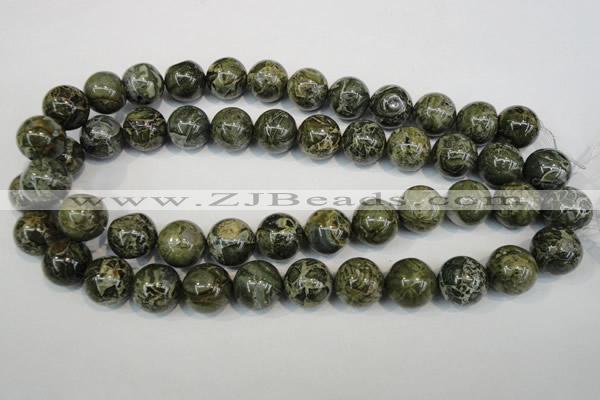 CNS506 15.5 inches 16mm round natural serpentine jasper beads