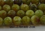 CNS602 15.5 inches 8mm round green dragon serpentine jasper beads