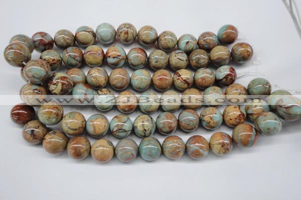 CNS67 15.5 inches 18mm round natural serpentine jasper beads