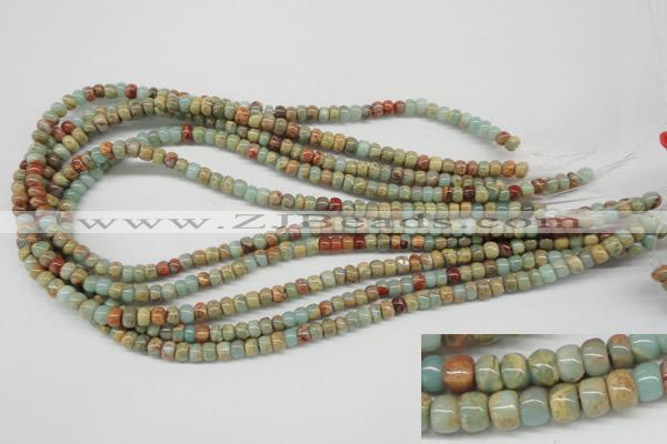 CNS71 15.5 inches 4*6mm rondelle natural serpentine jasper beads