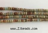 CNS713 15.5 inches 4*6mm rondelle serpentine jasper beads wholesale