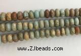 CNS716 15.5 inches 7*12mm rondelle serpentine jasper beads wholesale