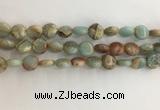 CNS720 15.5 inches 10mm flat round serpentine jasper beads wholesale