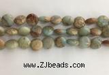 CNS721 15.5 inches 12mm flat round serpentine jasper beads wholesale