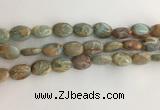 CNS724 15.5 inches 10*14mm oval serpentine jasper beads wholesale