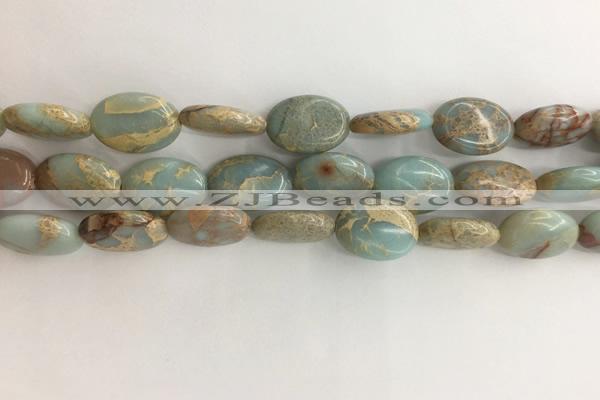 CNS725 15.5 inches 12*16mm oval serpentine jasper beads wholesale