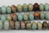 CNS73 15.5 inches 6*10mm rondelle natural serpentine jasper beads