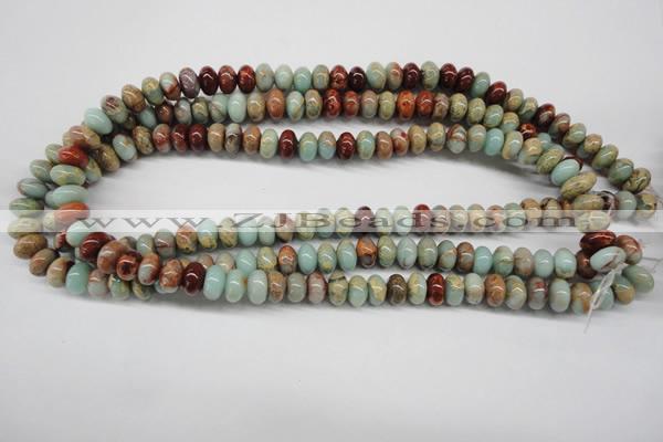 CNS73 15.5 inches 6*10mm rondelle natural serpentine jasper beads