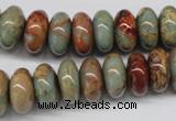 CNS75 15.5 inches 7*14mm rondelle natural serpentine jasper beads