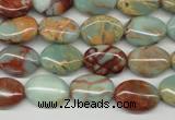 CNS90 15.5 inches 10*14mm oval natural serpentine jasper beads