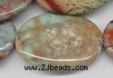 CNS97 15.5 inches 30*40mm oval natural serpentine jasper beads