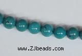 CNT07 16 inches 8mm round natural turquoise beads wholesale