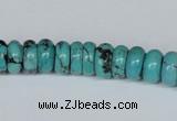 CNT10 16 inches 4*10mm rondelle natural turquoise beads wholesale