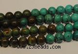 CNT102 15.5 inches 5.5mm - 6mm round natural turquoise beads wholesale