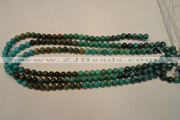 CNT103 15.5 inches 7mm round natural turquoise beads wholesale
