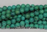 CNT205 15.5 inches 6mm round natural turquoise beads wholesale